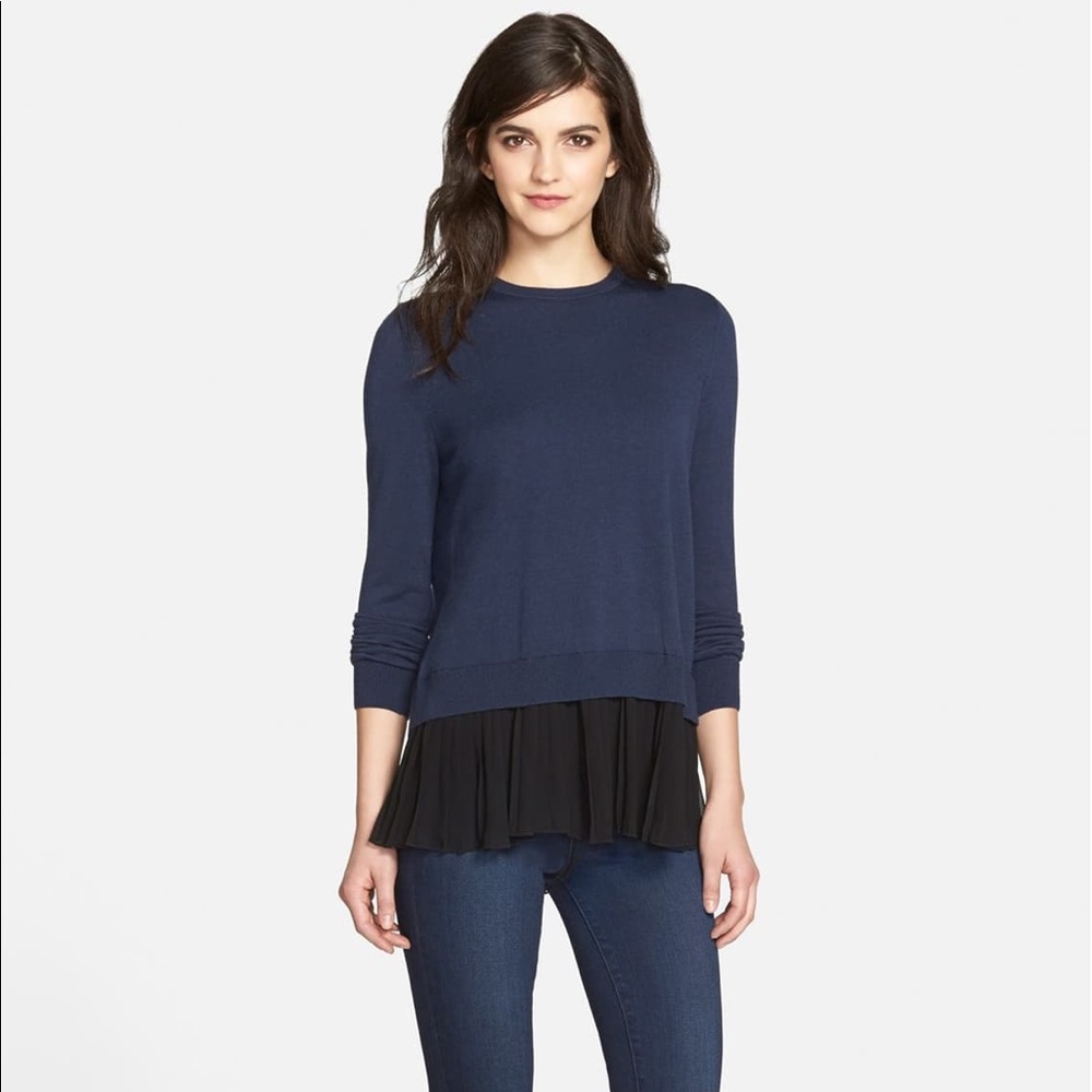 Chelsea28 Pleated Hem Sweater